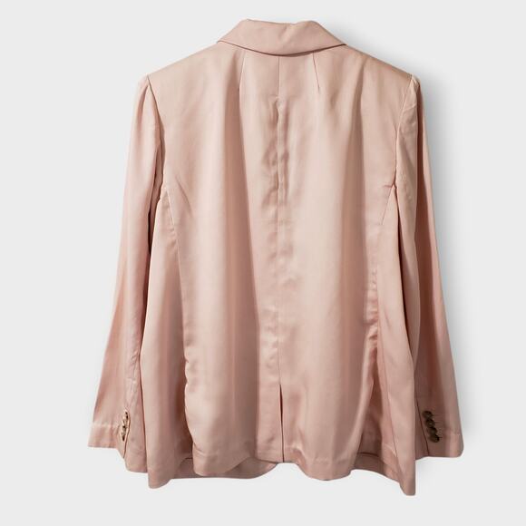 J.Crew Womens Alfie Gramercy Twill Lyocell Blazer Blush Pink Sz 14 Oversized - Picture 6 of 15